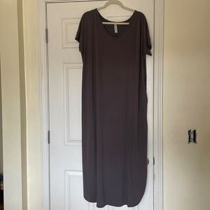 This gray dress is super cute and comfortable!